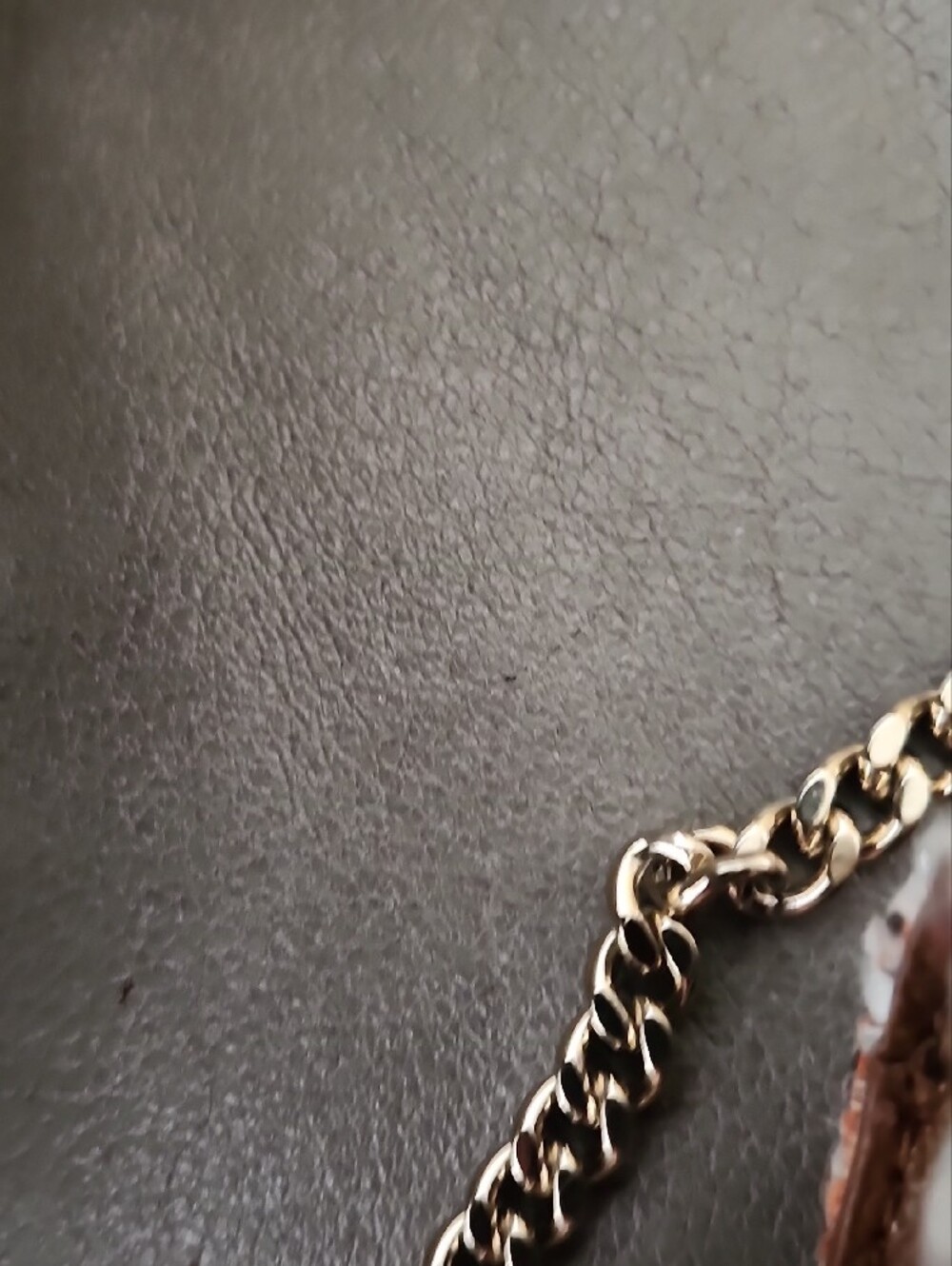 Furla Tweed Crossbody Bag in Pink, White & Brown with Chain Strap - Picture 10 of 11